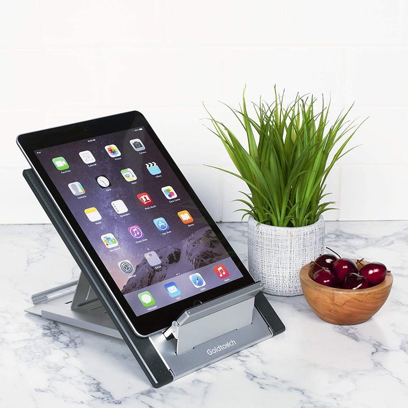 Goldtouch KOV-GTLS-0055 Go! Travel Laptop and Tablet Stand (Aluminum),Black - Image 3